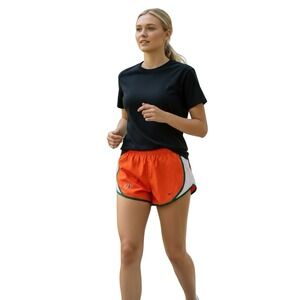 Nike Team Miami Hurricanes FitDry Running‎ Shorts Women's Medium Orange Green